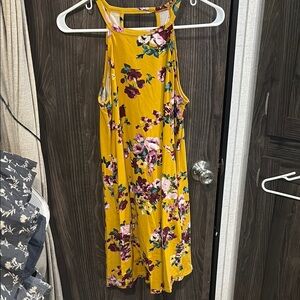 Nine Britton Yellow Floral Midi Dress